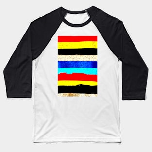 Colourful Horizontal Stripes Baseball T-Shirt